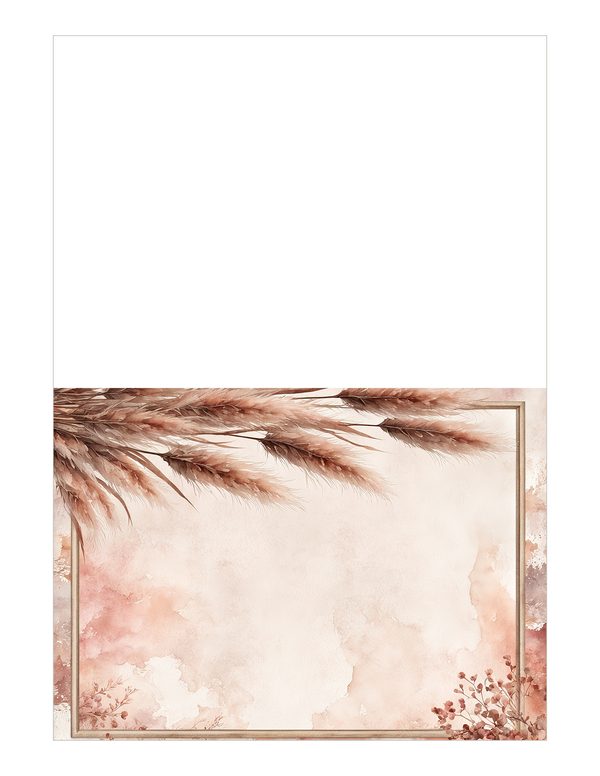 Pampas Grass Watercolor Digital Paper Kit: Printable Papers, Cards, Tags, Ephemera - Commercial Use — image 19