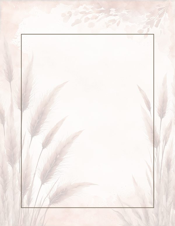 Pampas Grass Watercolor Digital Paper Kit: Printable Papers, Cards, Tags, Ephemera - Commercial Use — image 34