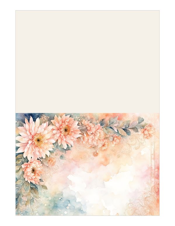 Dahlia Gold Frame Watercolor Digital Paper Kit: Printable Papers, Cards, Tags, Ephemera — image 15
