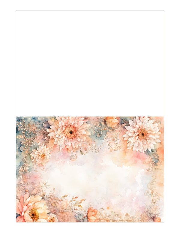 Dahlia Gold Frame Watercolor Digital Paper Kit: Printable Papers, Cards, Tags, Ephemera — image 19