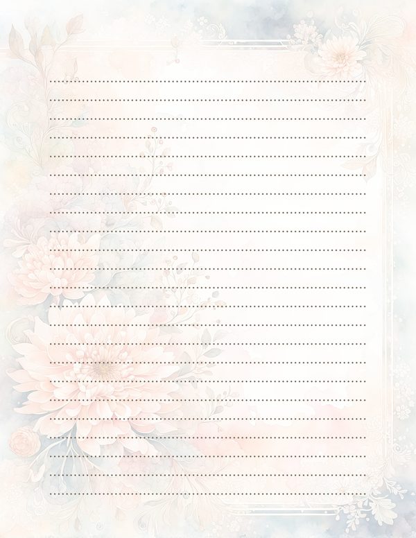 Dahlia Gold Frame Watercolor Digital Paper Kit: Printable Papers, Cards, Tags, Ephemera — image 33