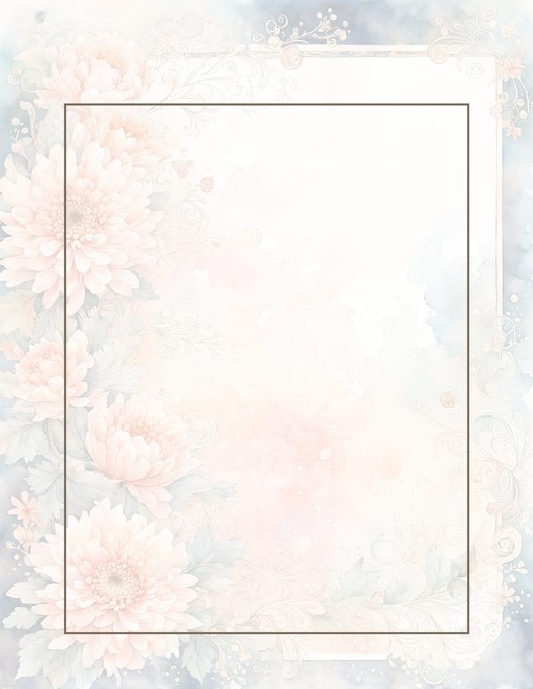 Dahlia Gold Frame Watercolor Digital Paper Kit: Printable Papers, Cards, Tags, Ephemera — image 34