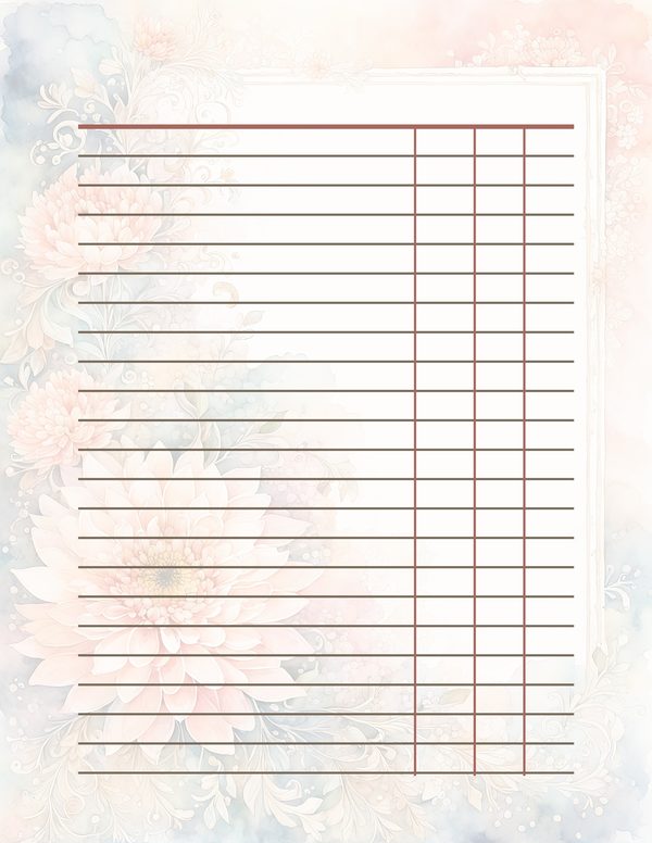 Dahlia Gold Frame Watercolor Digital Paper Kit: Printable Papers, Cards, Tags, Ephemera — image 36