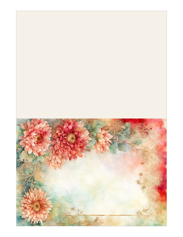 Red and Green Floral Watercolor Digital Paper Kit: Printable Papers, Cards, Tags, Ephemera — image 13