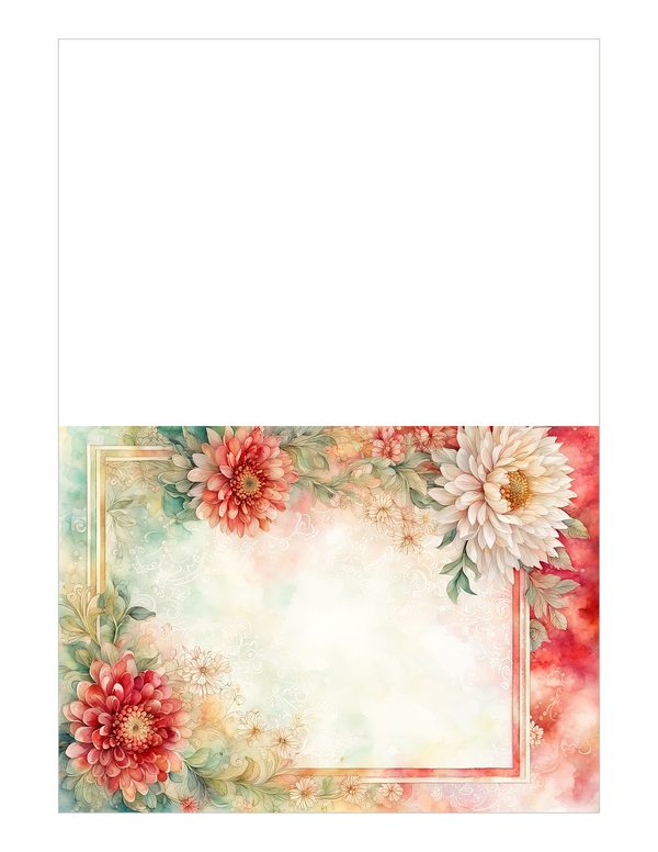 Red and Green Floral Watercolor Digital Paper Kit: Printable Papers, Cards, Tags, Ephemera — image 17