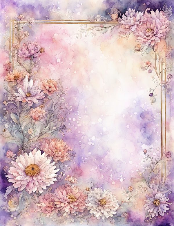Blush Floral Frame Watercolor Digital Paper Kit: Printable Papers, Cards, Tags, Ephemera — image 5
