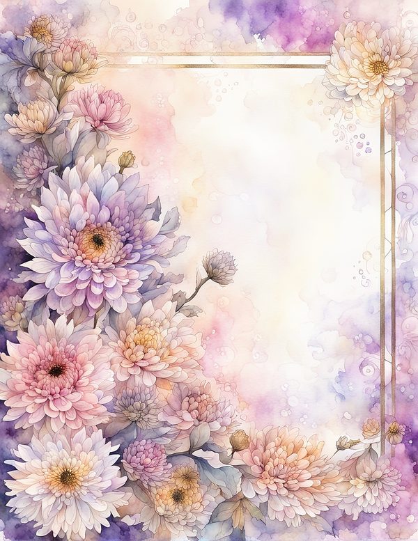 Blush Floral Frame Watercolor Digital Paper Kit: Printable Papers, Cards, Tags, Ephemera — image 7