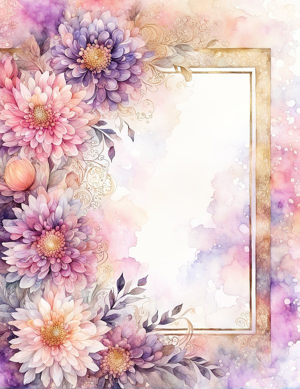 Blush Floral Frame Watercolor Digital Paper Kit: Printable Papers, Cards, Tags, Ephemera — image 9
