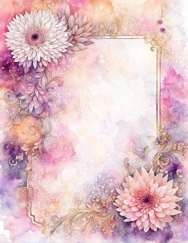 Blush Floral Frame Watercolor Digital Paper Kit: Printable Papers, Cards, Tags, Ephemera — image 10