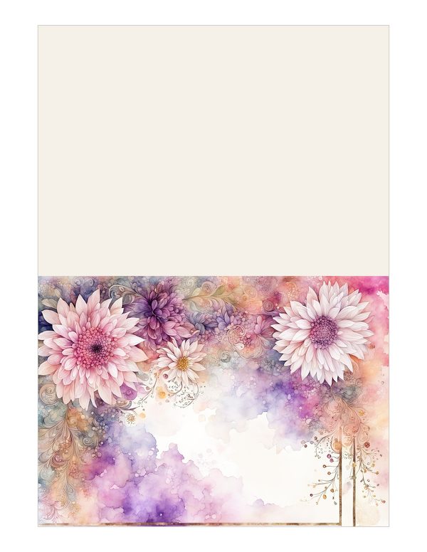 Blush Floral Frame Watercolor Digital Paper Kit: Printable Papers, Cards, Tags, Ephemera — image 12