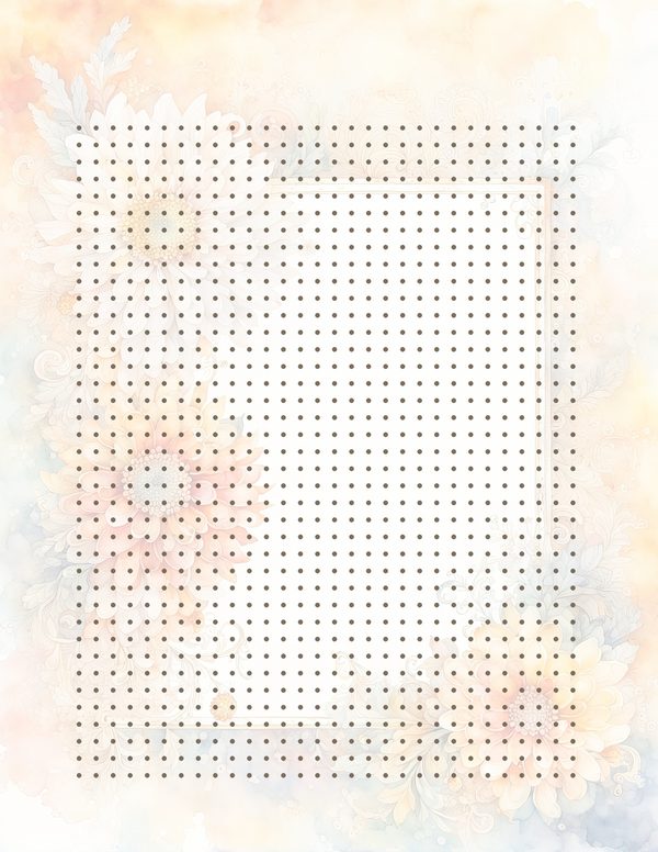Peach Dahlia Border Watercolor Digital Paper Kit: Printable Papers, Cards, Tags, Ephemera — image 34