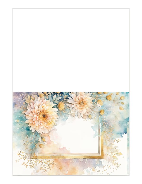 Beige Dahlia Frame Watercolor Digital Paper Kit: Printable Papers, Cards, Tags, Ephemera — image 19