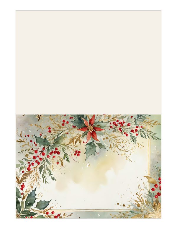 Gold Accent Floral Watercolor Digital Paper Kit: Printable Papers, Cards, Tags, Ephemera — image 14
