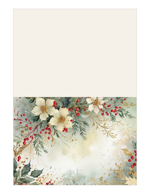 Gold Accent Floral Watercolor Digital Paper Kit: Printable Papers, Cards, Tags, Ephemera — image 15