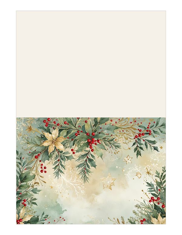 Gold Accent Floral Watercolor Digital Paper Kit: Printable Papers, Cards, Tags, Ephemera — image 16