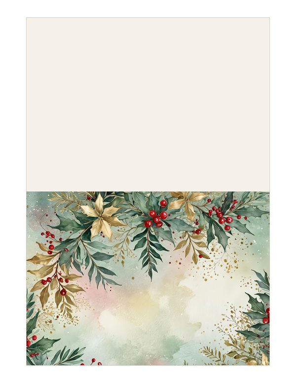 Gold Accent Floral Watercolor Digital Paper Kit: Printable Papers, Cards, Tags, Ephemera — image 17