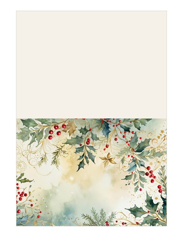 Gold Accent Floral Watercolor Digital Paper Kit: Printable Papers, Cards, Tags, Ephemera — image 18
