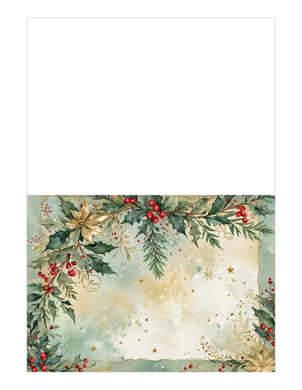 Gold Accent Floral Watercolor Digital Paper Kit: Printable Papers, Cards, Tags, Ephemera — image 20
