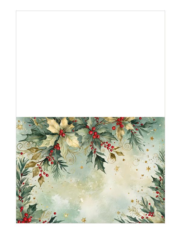 Gold Accent Floral Watercolor Digital Paper Kit: Printable Papers, Cards, Tags, Ephemera — image 22