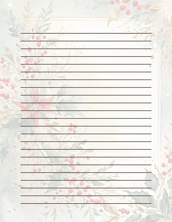 Gold Accent Floral Watercolor Digital Paper Kit: Printable Papers, Cards, Tags, Ephemera — image 34