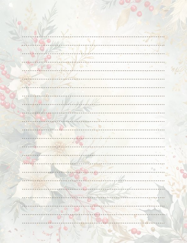 Gold Accent Floral Watercolor Digital Paper Kit: Printable Papers, Cards, Tags, Ephemera — image 35