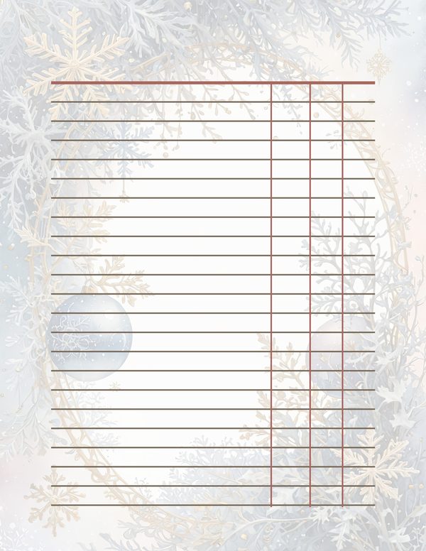 Christmas Ornament Border Watercolor Digital Paper Kit: Printable Papers, Cards, Tags, Ephemera — image 36
