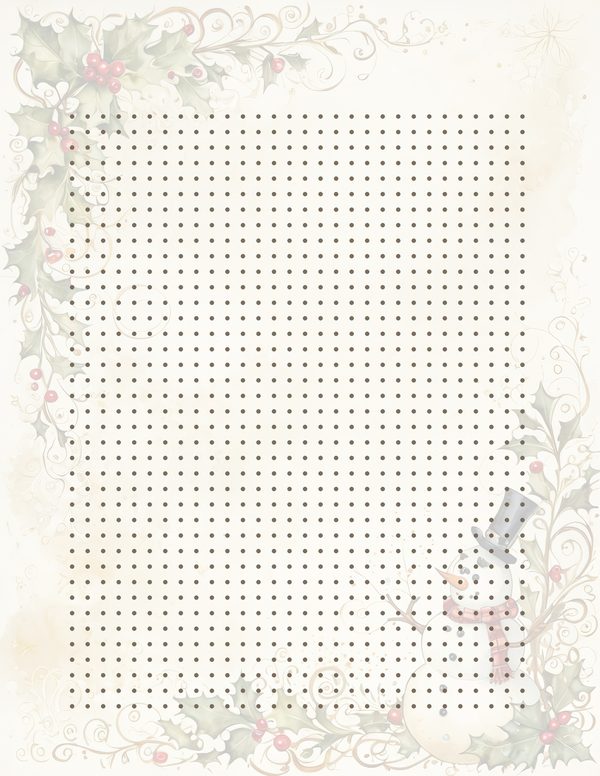 Snowman and Holly Watercolor Digital Paper Kit: Printable Papers, Cards, Tags, Ephemera — image 35