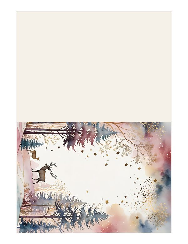Scandinavian Forest Watercolor Digital Paper Kit: Printable Papers, Cards, Tags, Ephemera — image 15
