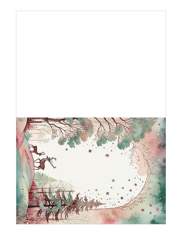 Scandinavian Forest Watercolor Digital Paper Kit: Printable Papers, Cards, Tags, Ephemera — image 18