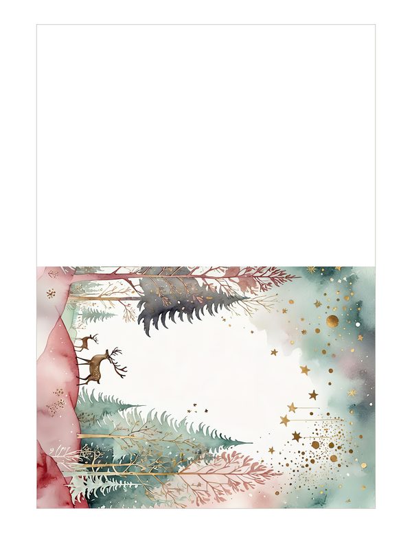 Scandinavian Forest Watercolor Digital Paper Kit: Printable Papers, Cards, Tags, Ephemera — image 21