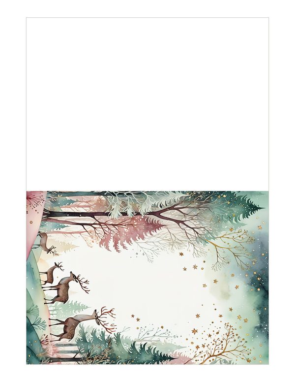 Scandinavian Forest Watercolor Digital Paper Kit: Printable Papers, Cards, Tags, Ephemera — image 22