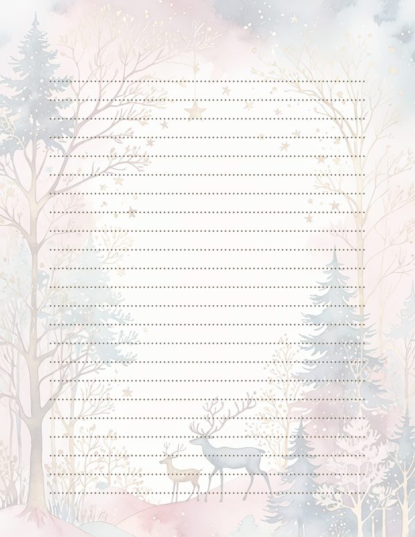 Scandinavian Forest Watercolor Digital Paper Kit: Printable Papers, Cards, Tags, Ephemera — image 34