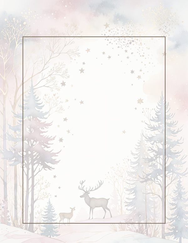 Scandinavian Forest Watercolor Digital Paper Kit: Printable Papers, Cards, Tags, Ephemera — image 35