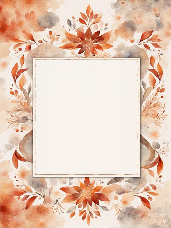 Warm Earth Floral Watercolor Digital Paper Kit: Printable Papers, Cards, Tags, Ephemera — image 1