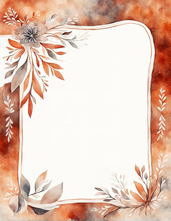 Warm Earth Floral Watercolor Digital Paper Kit: Printable Papers, Cards, Tags, Ephemera — image 2