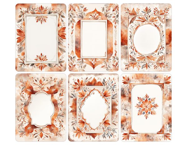 Warm Earth Floral Watercolor Digital Paper Kit: Printable Papers, Cards, Tags, Ephemera — image 30