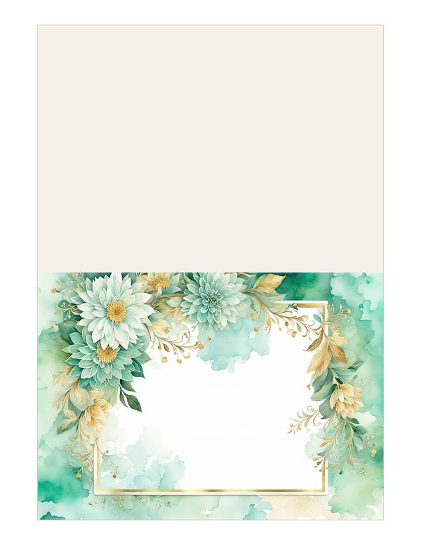Dahlia Greenery Watercolor Digital Paper Kit: Printable Papers, Cards, Tags, Ephemera — image 13