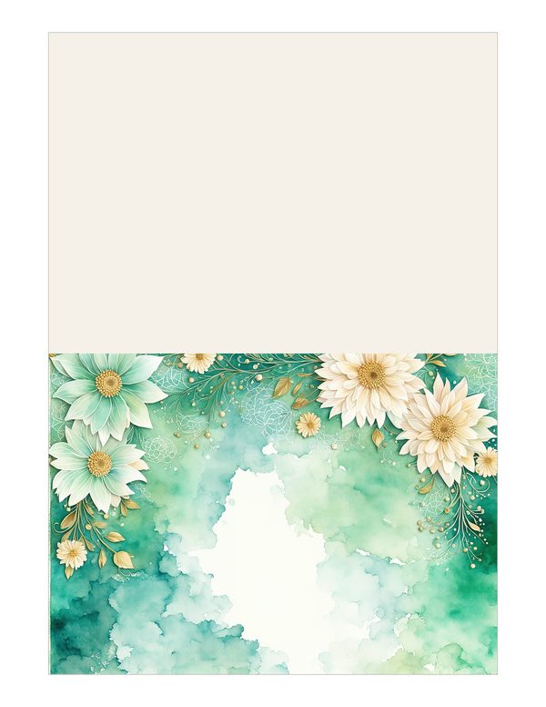 Dahlia Greenery Watercolor Digital Paper Kit: Printable Papers, Cards, Tags, Ephemera — image 14