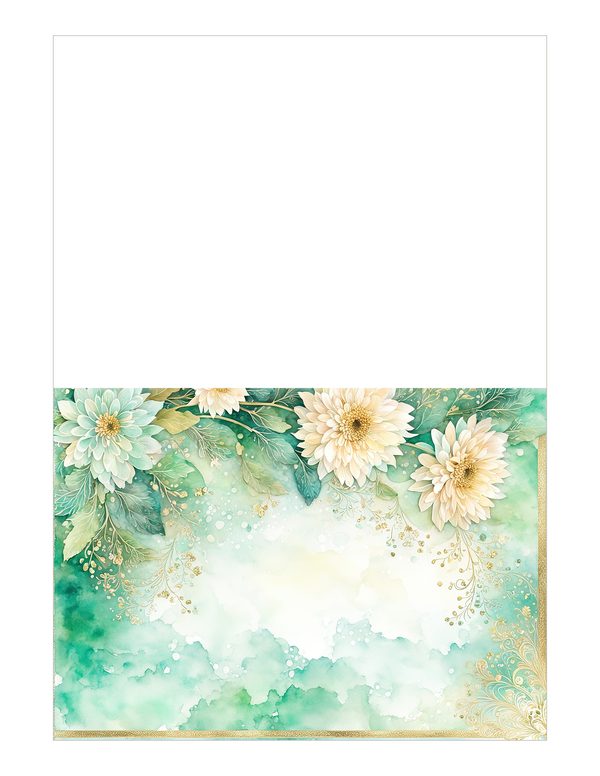 Dahlia Greenery Watercolor Digital Paper Kit: Printable Papers, Cards, Tags, Ephemera — image 18