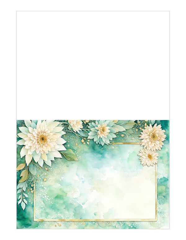 Dahlia Greenery Watercolor Digital Paper Kit: Printable Papers, Cards, Tags, Ephemera — image 19