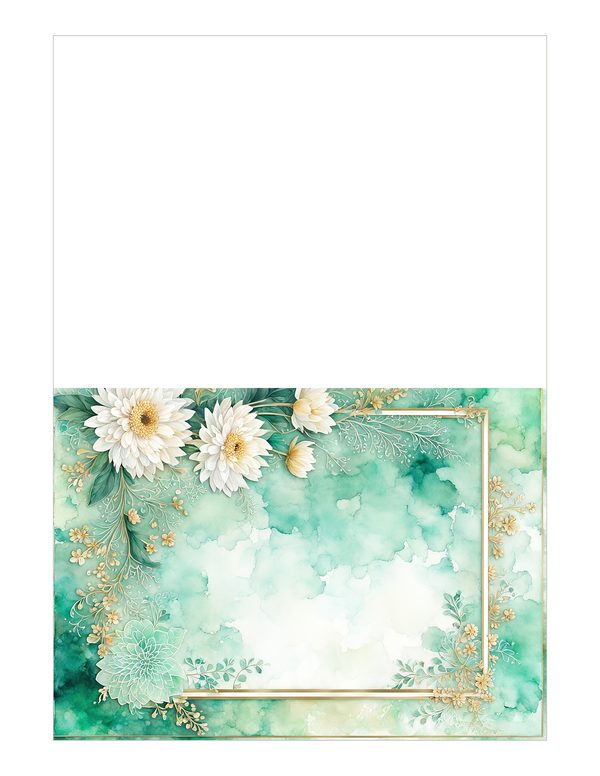 Dahlia Greenery Watercolor Digital Paper Kit: Printable Papers, Cards, Tags, Ephemera — image 20