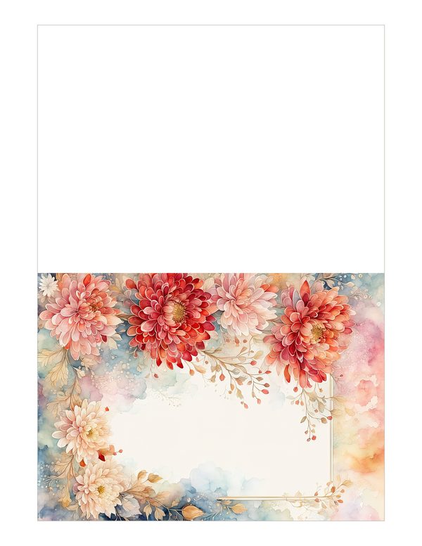 Red Floral Watercolor Paper Pack: US Letter Size (Digital Download) — image 18