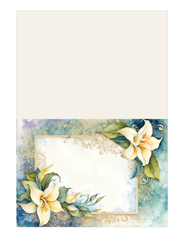 Lily Garden Watercolor Digital Paper Kit: Printable Papers, Cards, Tags, Ephemera - Commercial Use — image 12