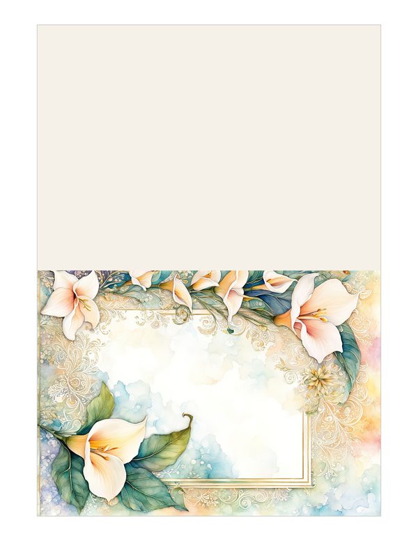 Lily Garden Watercolor Digital Paper Kit: Printable Papers, Cards, Tags, Ephemera - Commercial Use — image 13