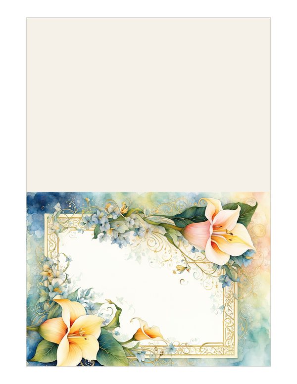 Lily Garden Watercolor Digital Paper Kit: Printable Papers, Cards, Tags, Ephemera - Commercial Use — image 15