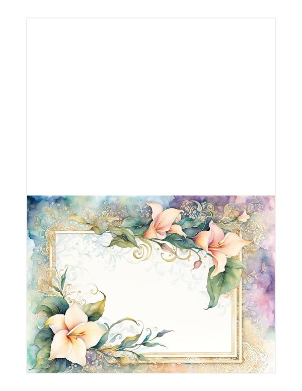 Lily Garden Watercolor Digital Paper Kit: Printable Papers, Cards, Tags, Ephemera - Commercial Use — image 18