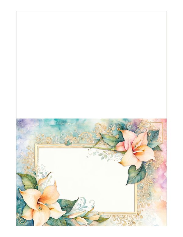 Lily Garden Watercolor Digital Paper Kit: Printable Papers, Cards, Tags, Ephemera - Commercial Use — image 21