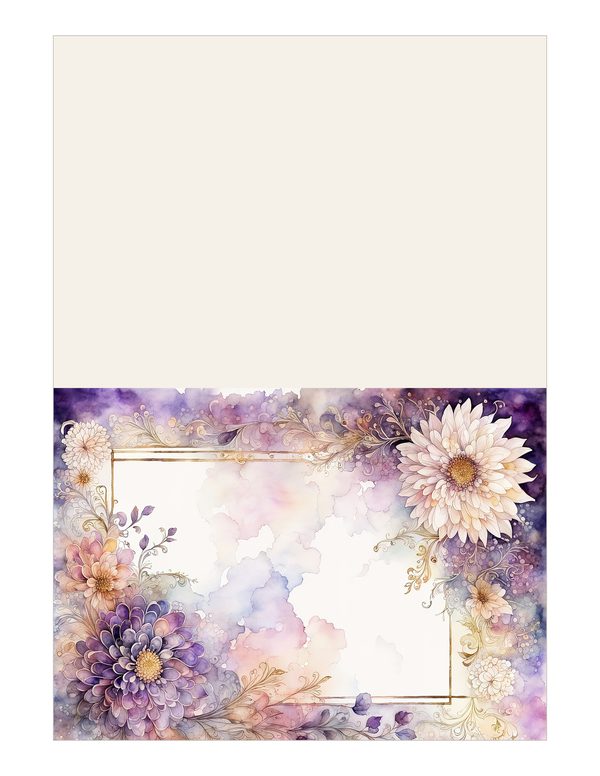 Lilac Purple Frame Watercolor Digital Paper Kit: Printable Papers, Cards, Tags, Ephemera — image 12