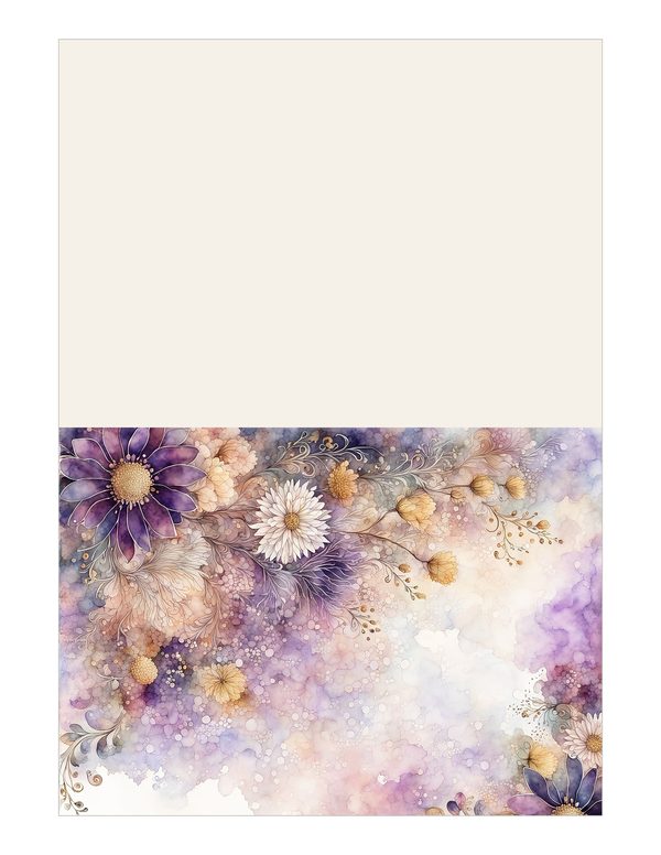Lilac Purple Frame Watercolor Digital Paper Kit: Printable Papers, Cards, Tags, Ephemera — image 13