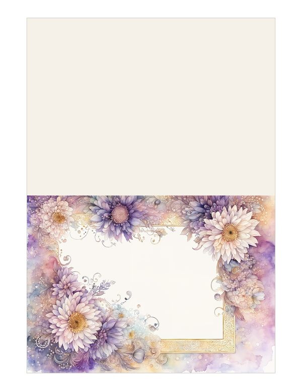 Lilac Purple Frame Watercolor Digital Paper Kit: Printable Papers, Cards, Tags, Ephemera — image 14